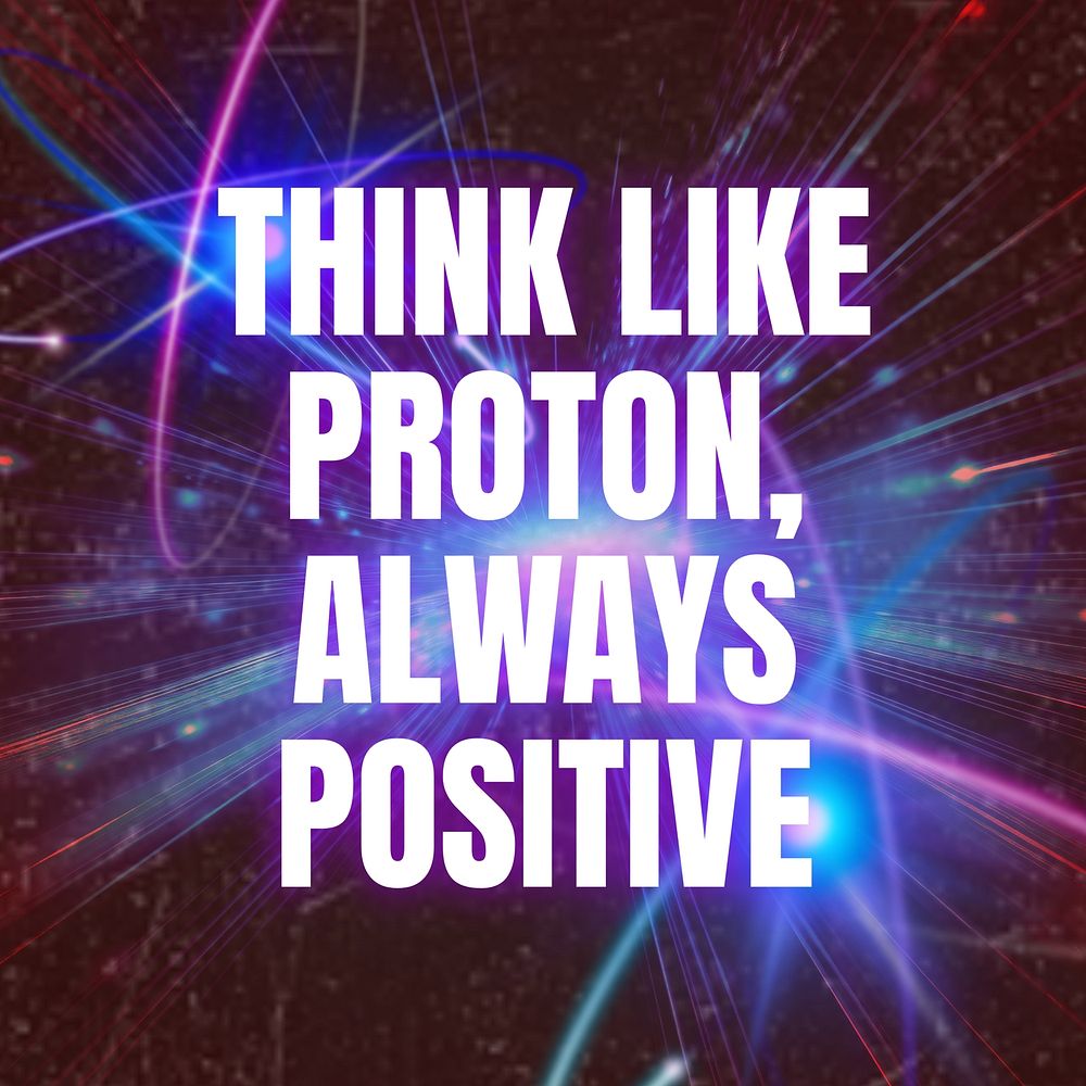 Science & positive  quote Instagram post template