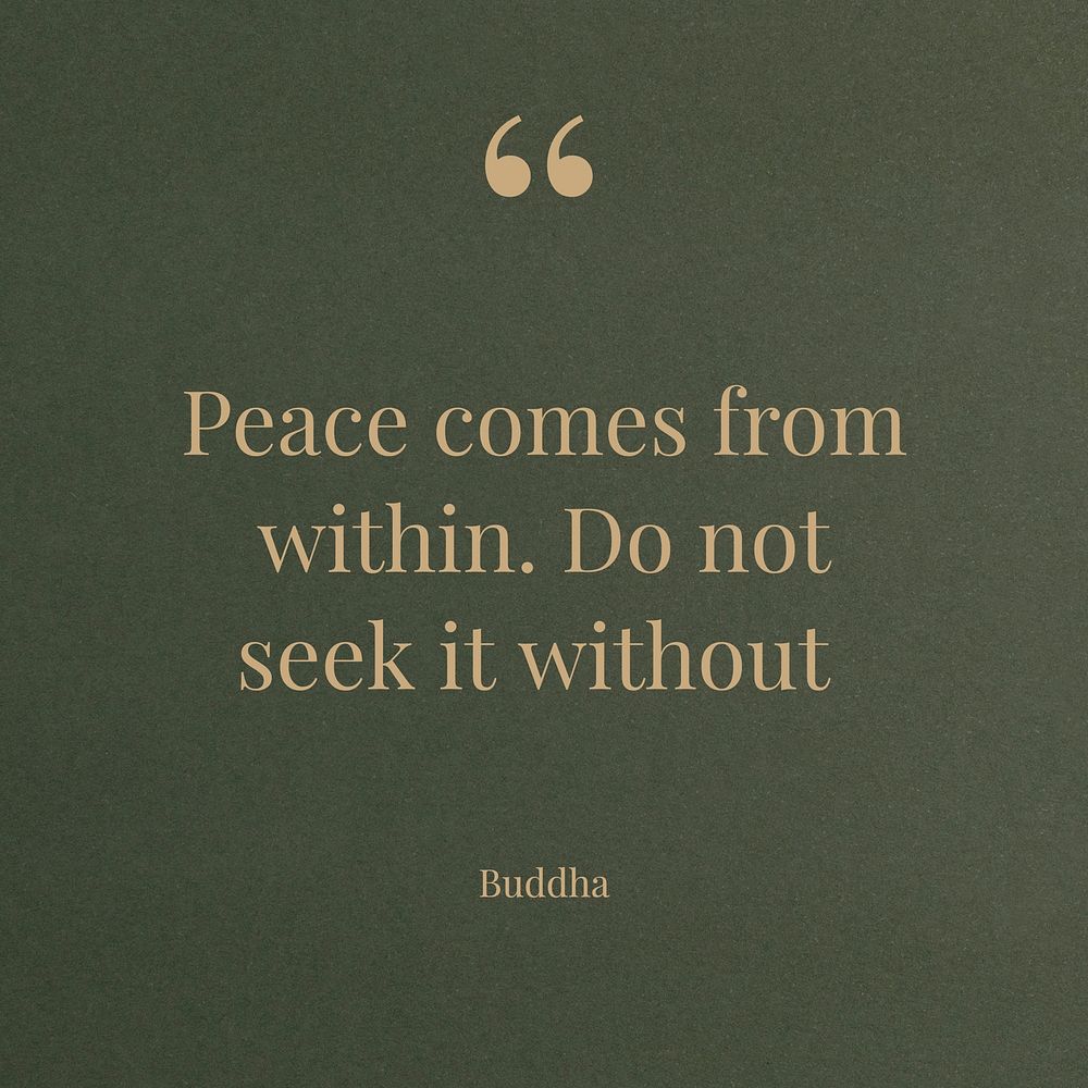 Peace  quote Instagram post template