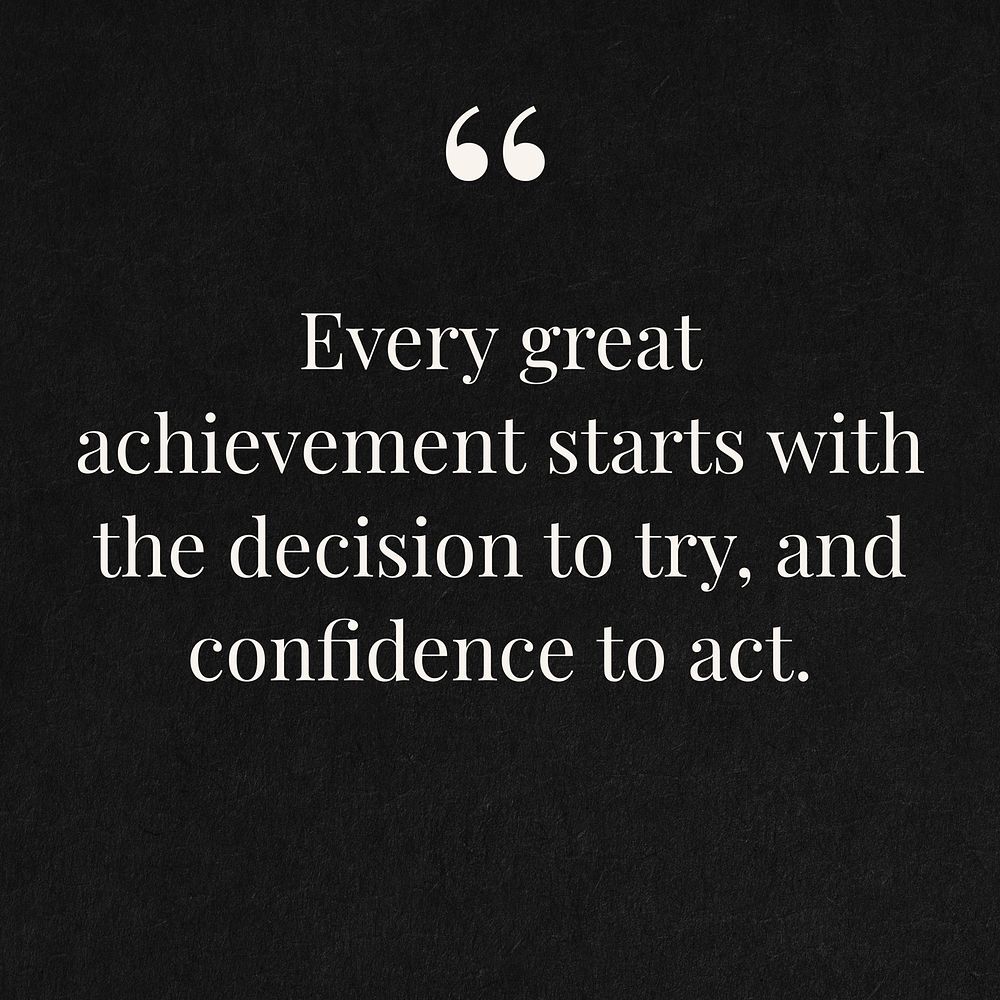 Great achievement quote Instagram post template