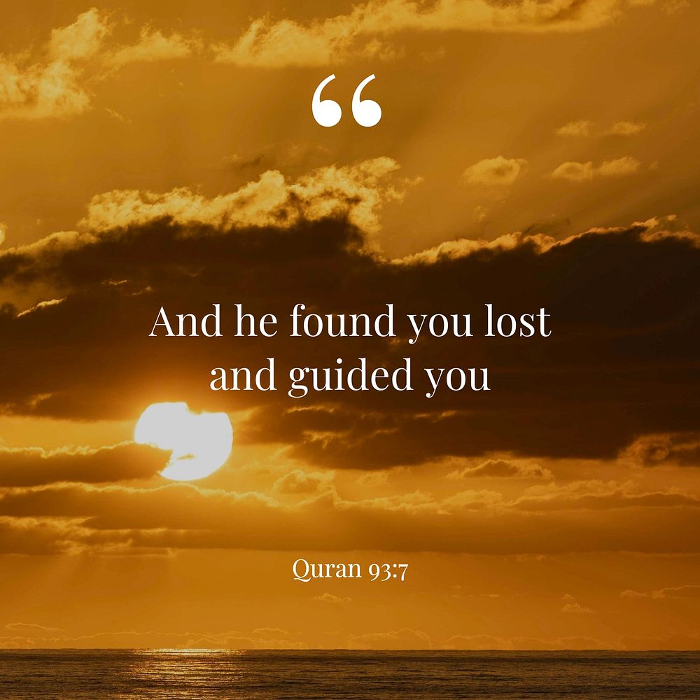Islam & Quran  quote Instagram post template