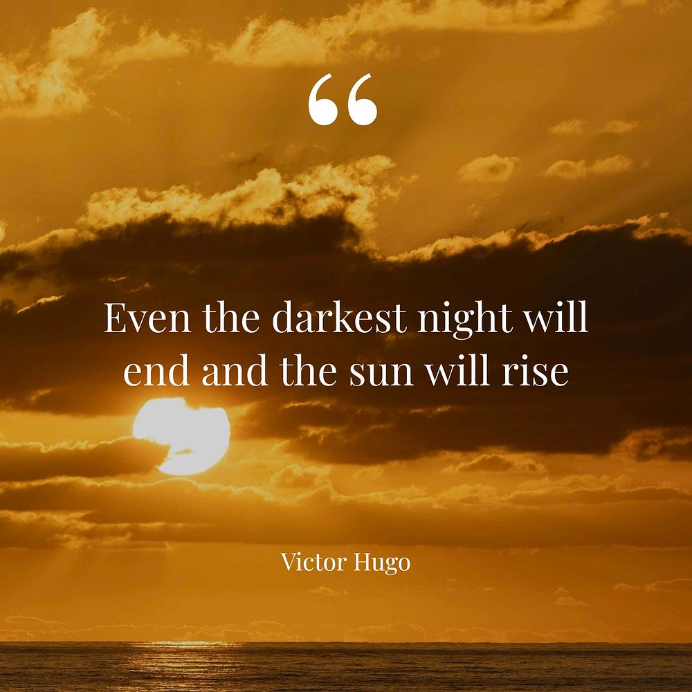 Victor Hugo  quote Instagram post template