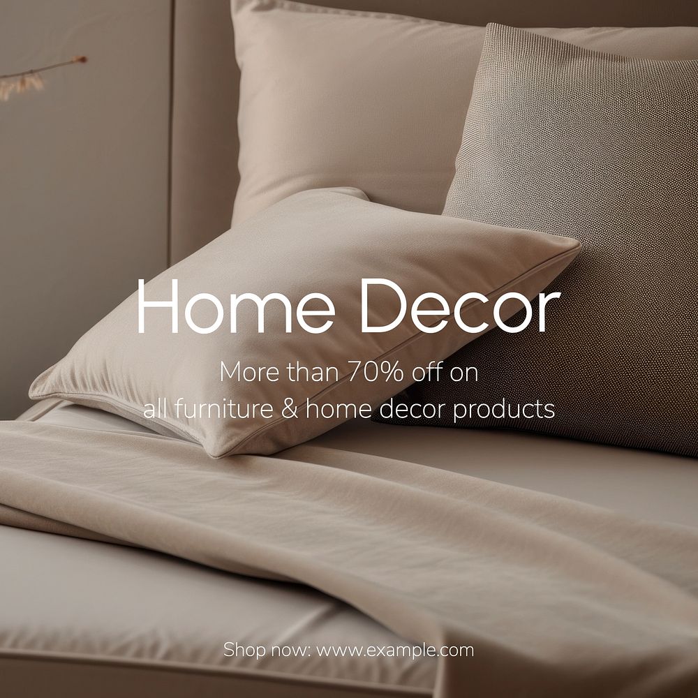 Home decor Instagram post template