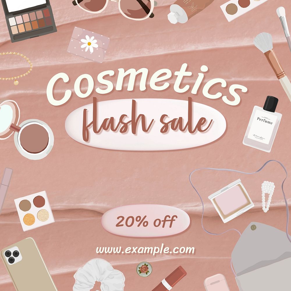 Cosmetics sale Instagram post template