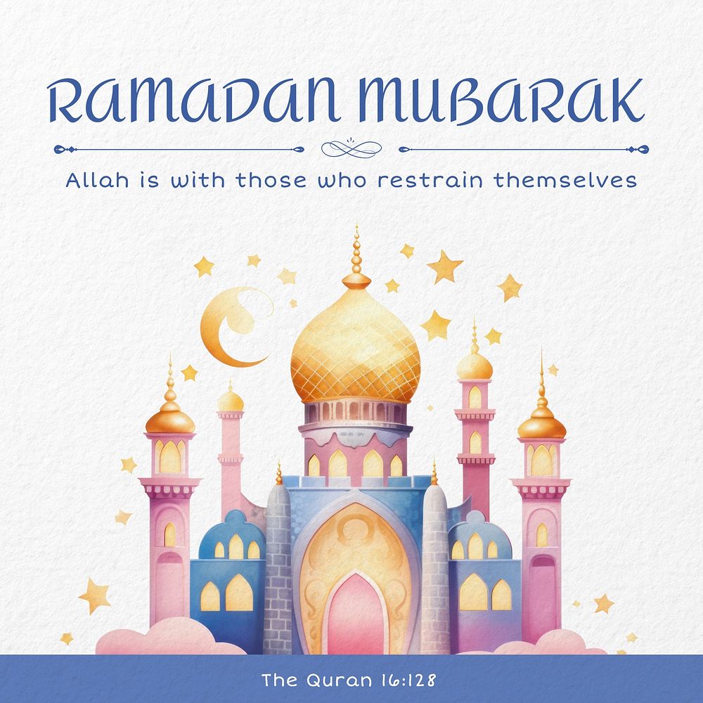 Ramadan Mubarak Instagram post template