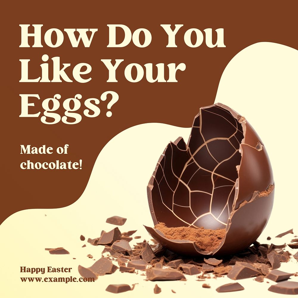 Easter eggs Instagram post template