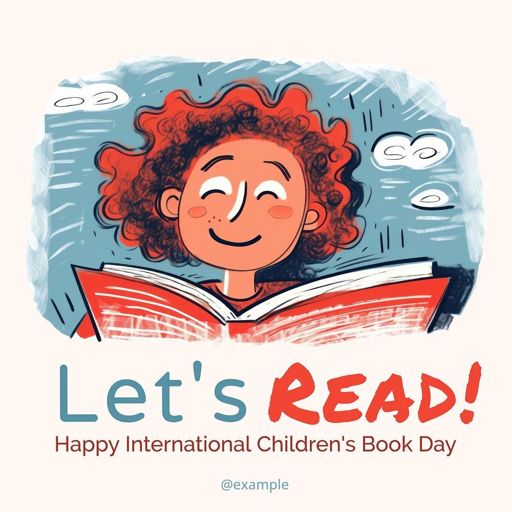 International Children's Book Day Instagram post template