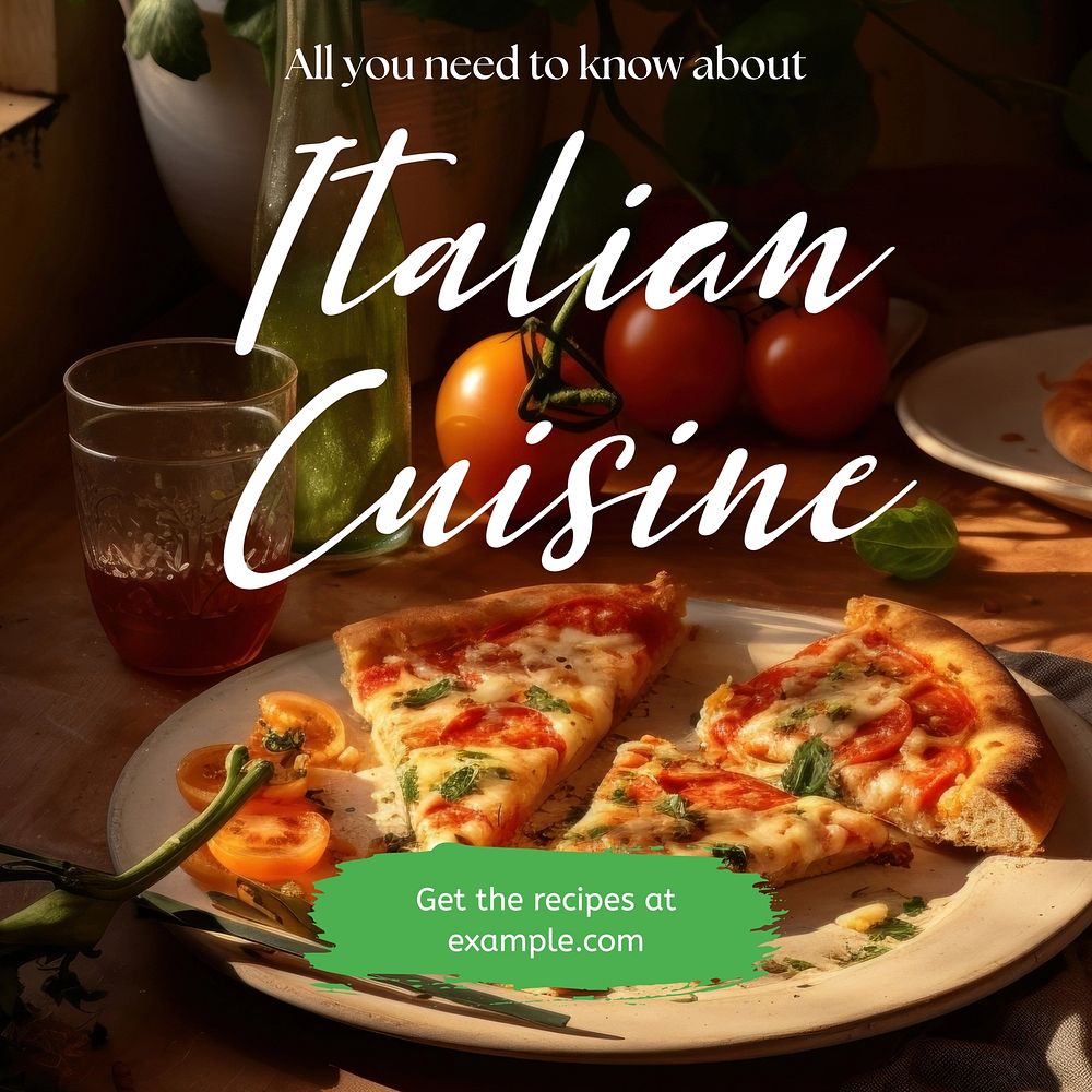 Italian cuisine Instagram post template