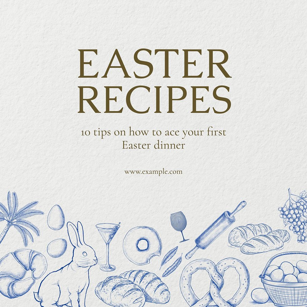 Easter recipe Instagram post template