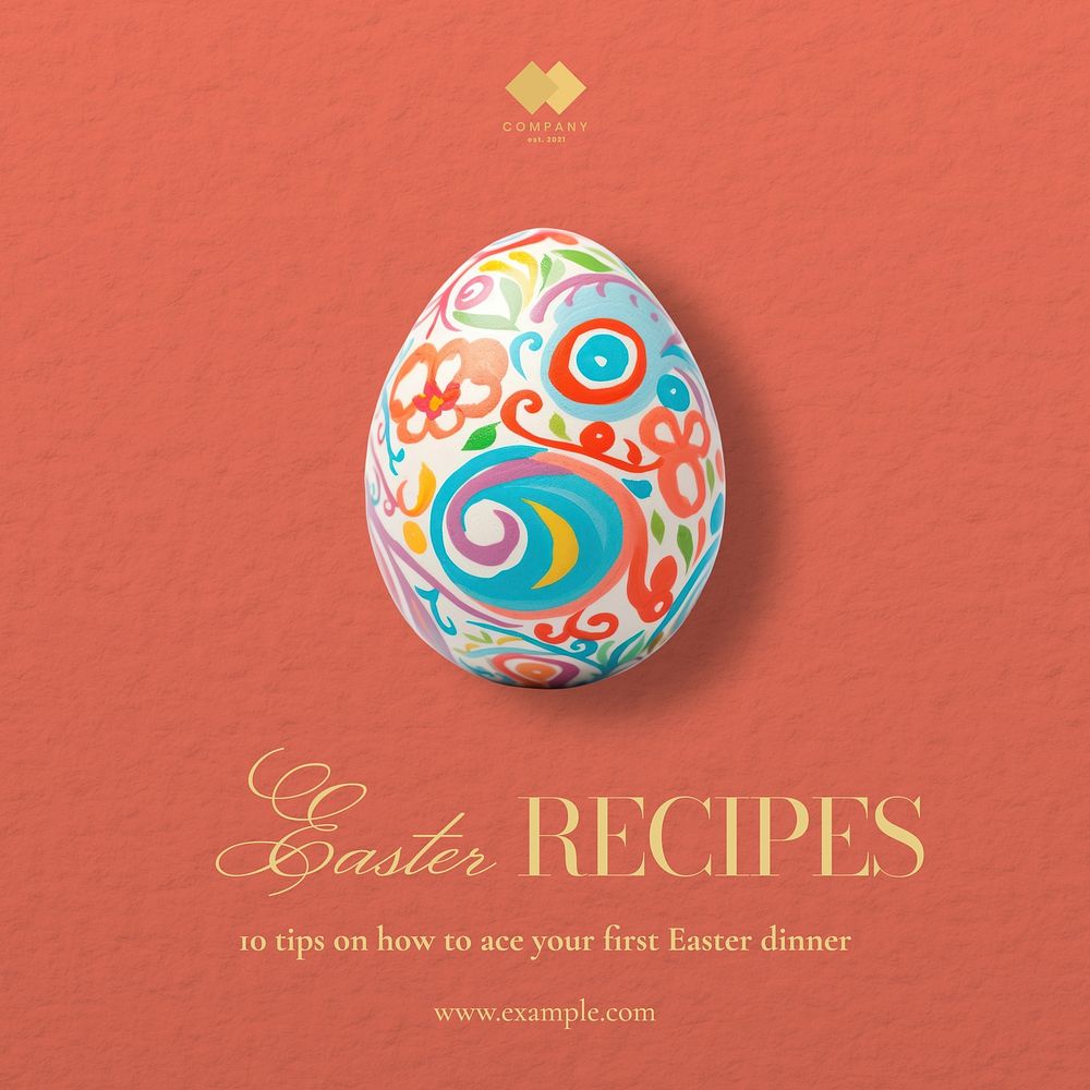 Easter recipe Instagram post template