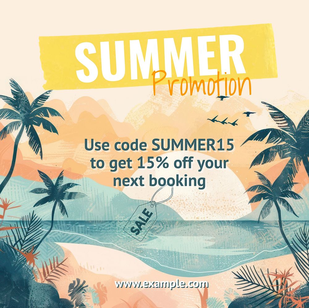 Summer deal Instagram post template