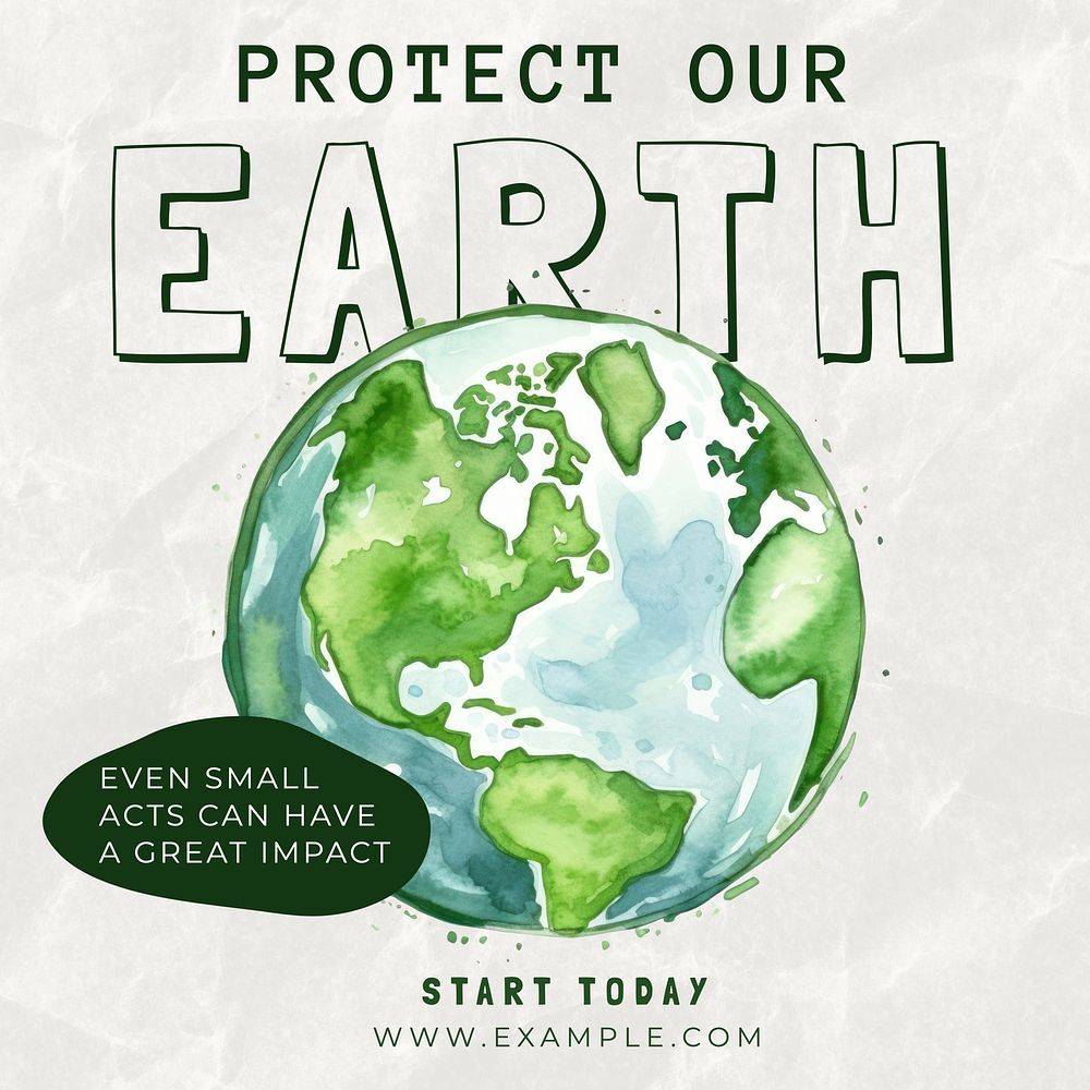 Protect our Earth Instagram post template