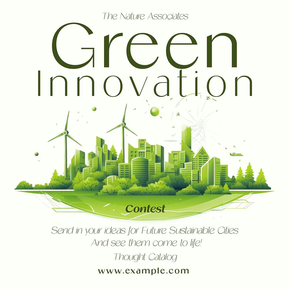 Green innovation contest Instagram post template