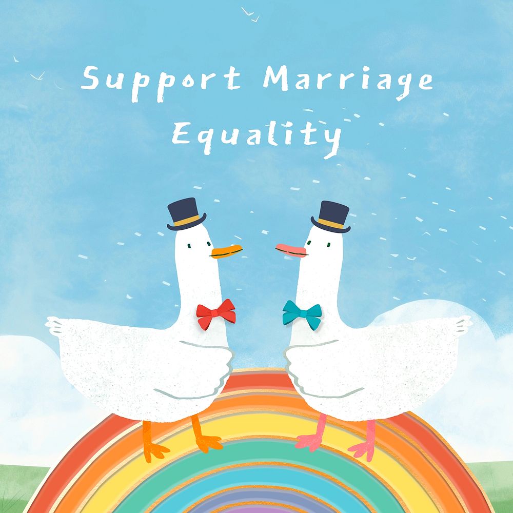 Support marriage equality quote Instagram post template