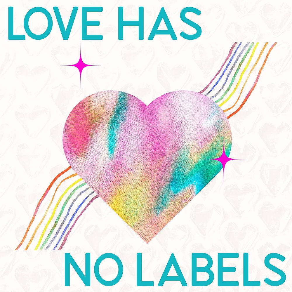 Love has no labels quote Instagram post template