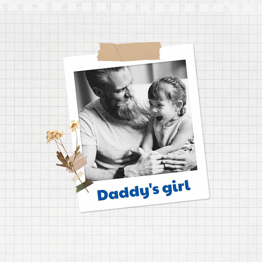 Daddy's girl quote Instagram post template