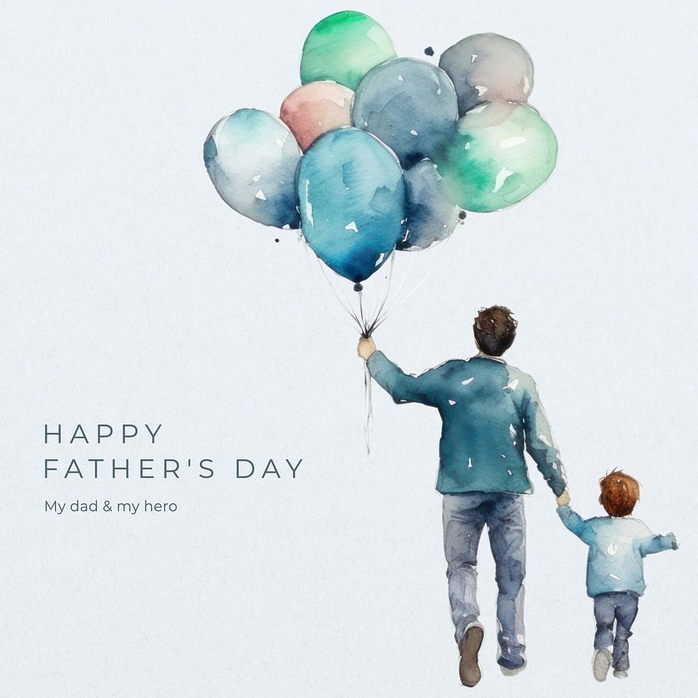 Happy father's day quote Instagram post template