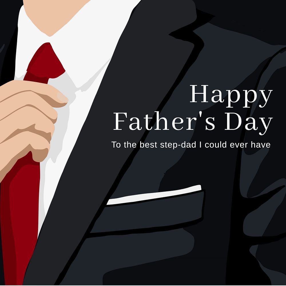 Father's day quote Instagram post template