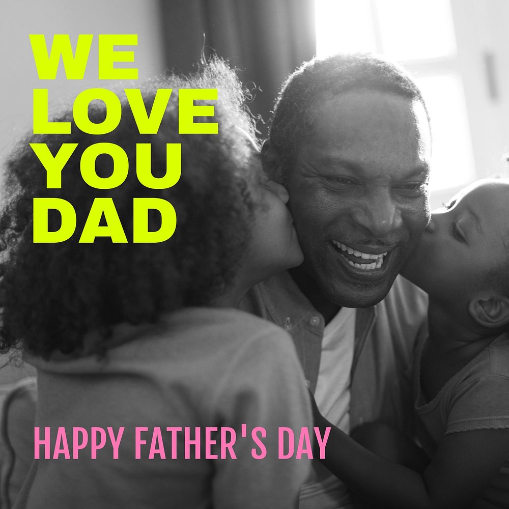 Father's day quote Instagram post template