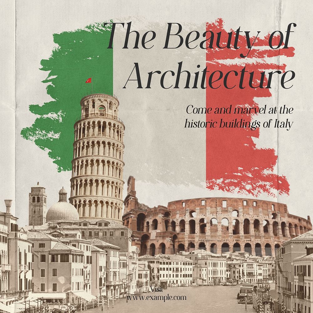Italian architecture Instagram post template