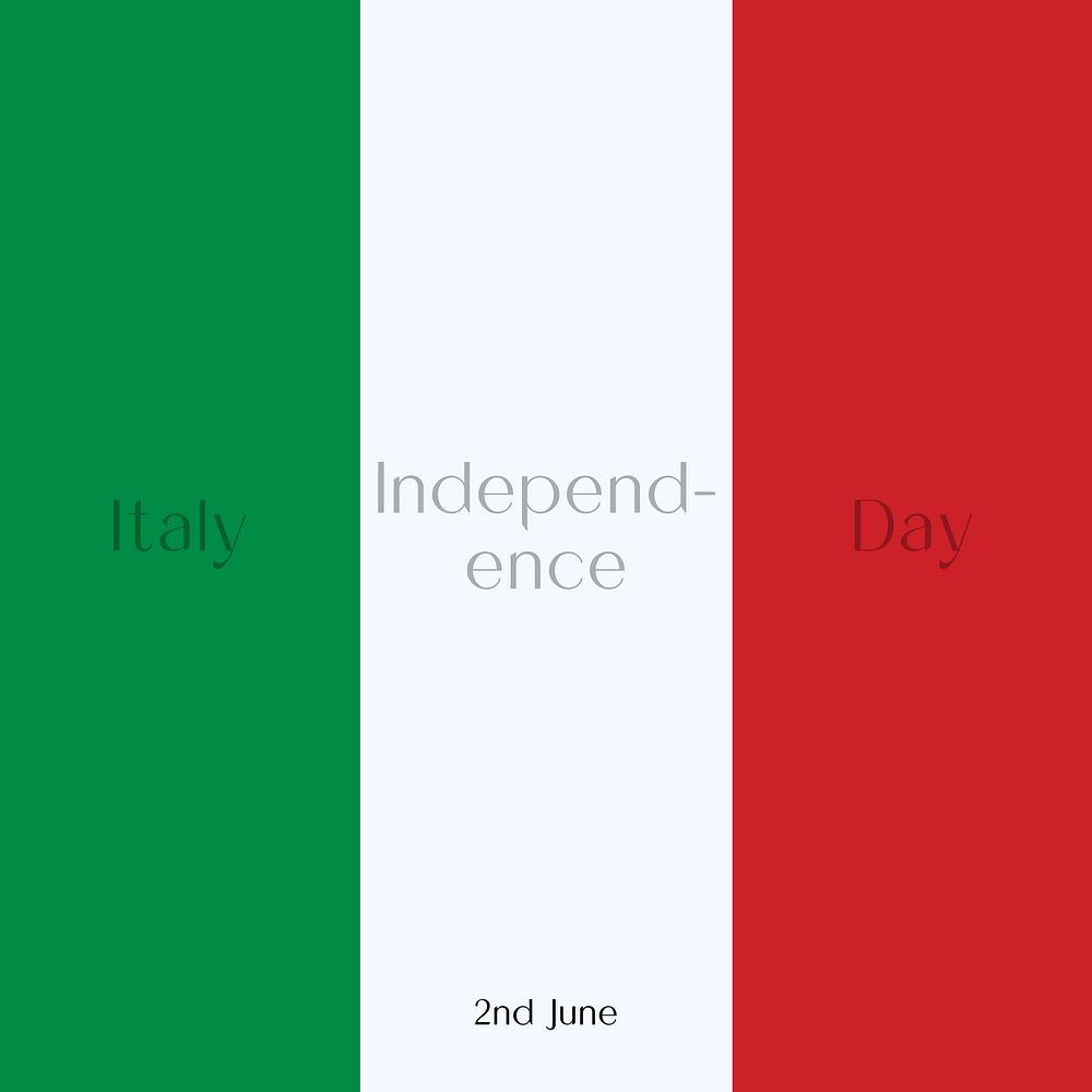 Italy Independence Day Instagram post template