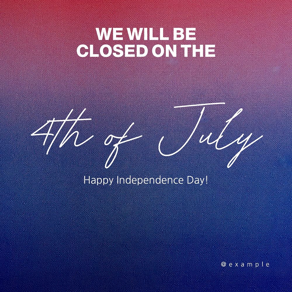 4th of July Instagram post template