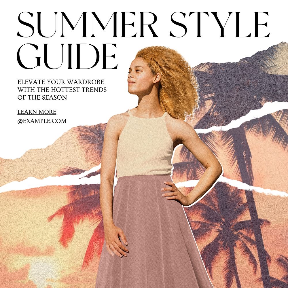 Summer style guide Instagram post template