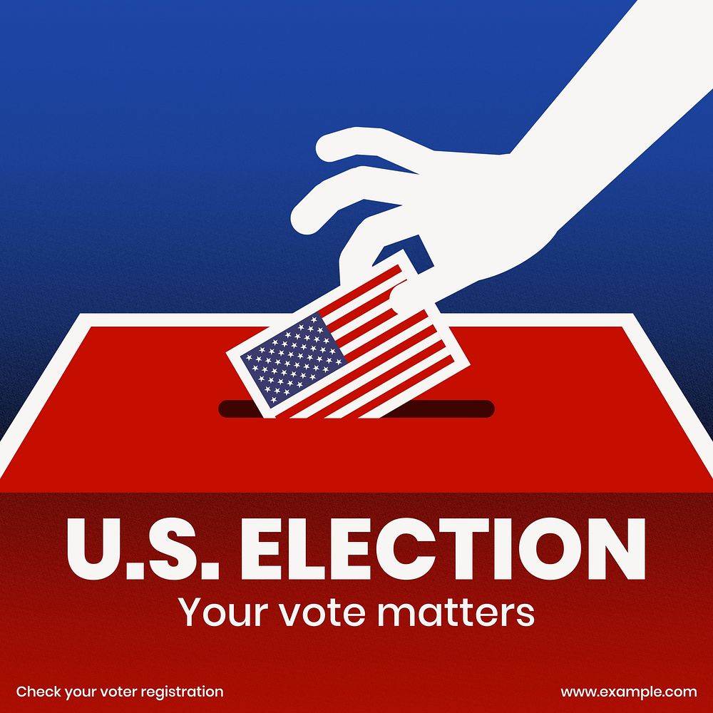 U.S. election Instagram post template