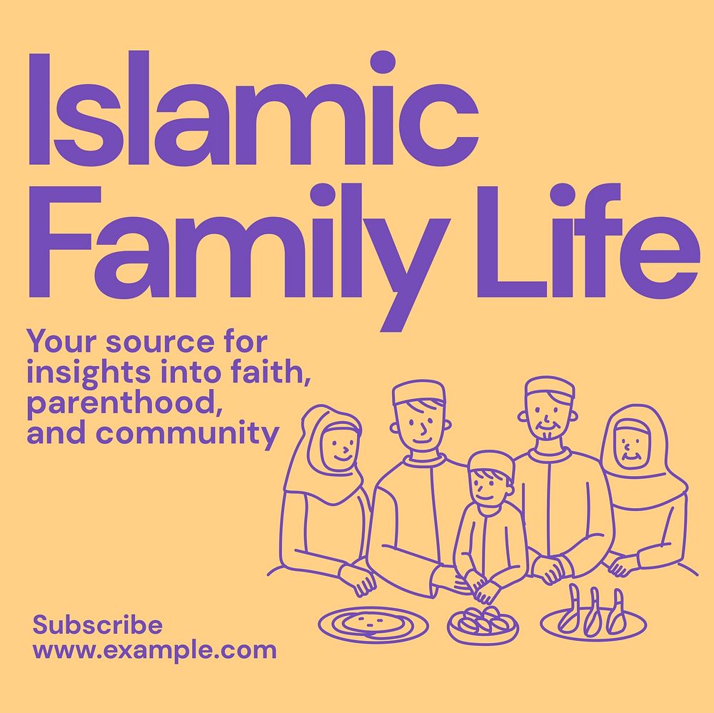 Islamic family Instagram post template