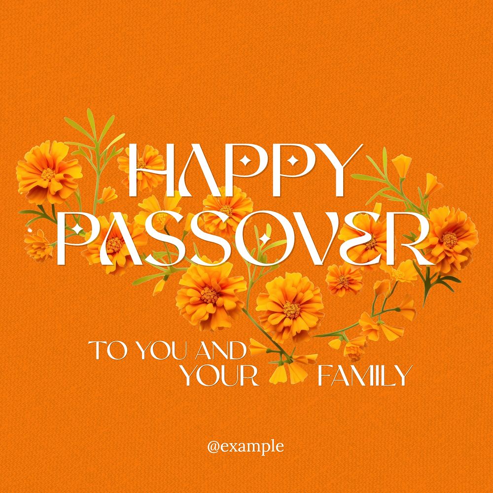 Happy passover Instagram post template