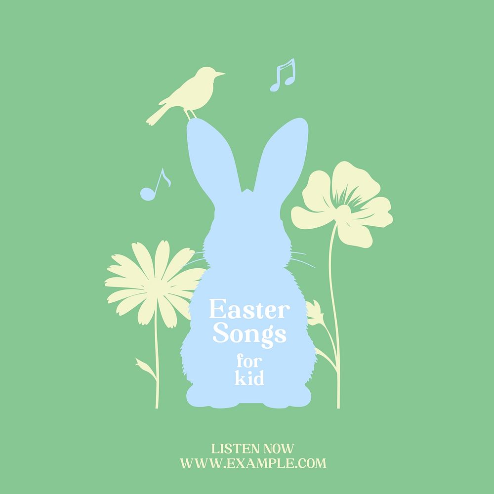 Children Easter songs Instagram post template