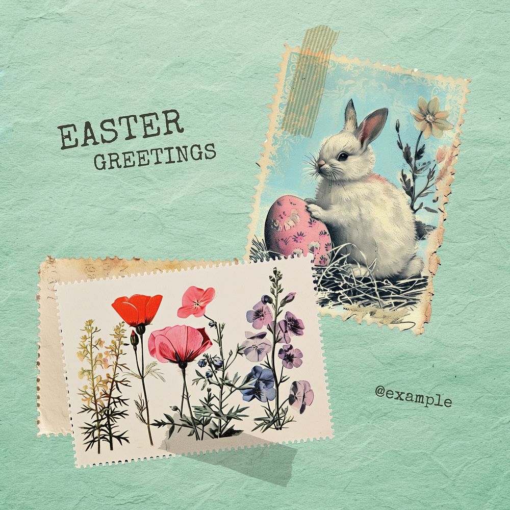 Easter greetings Instagram post template