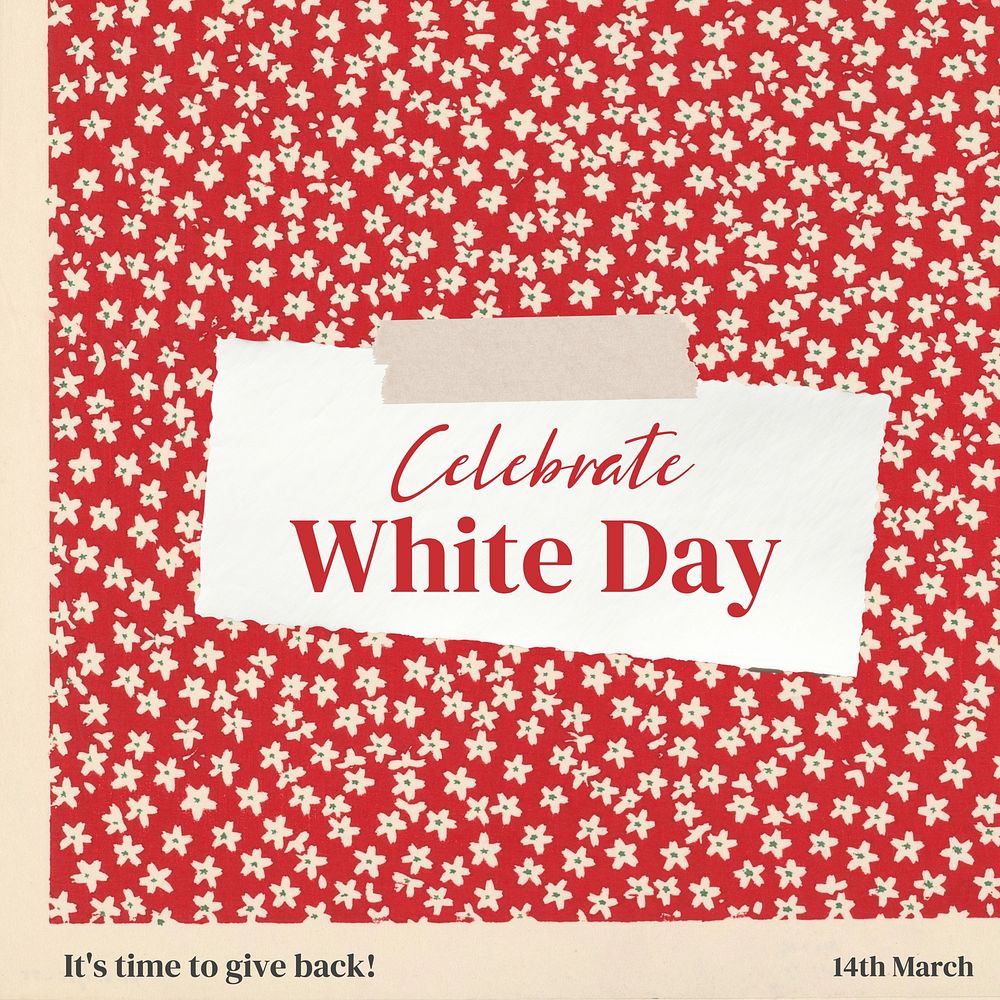 Celebrate white day Instagram post template