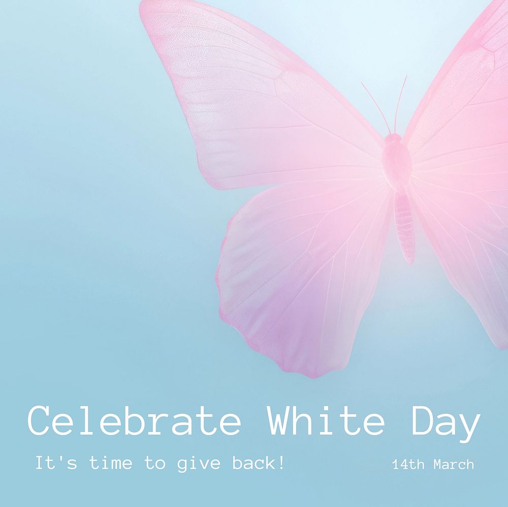 Celebrate white day Facebook post template