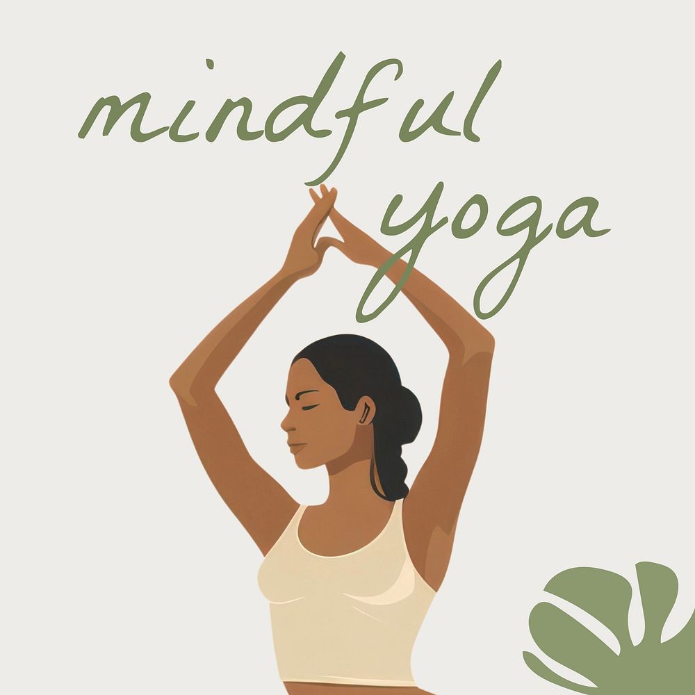 Mindful Yoga Instagram post template