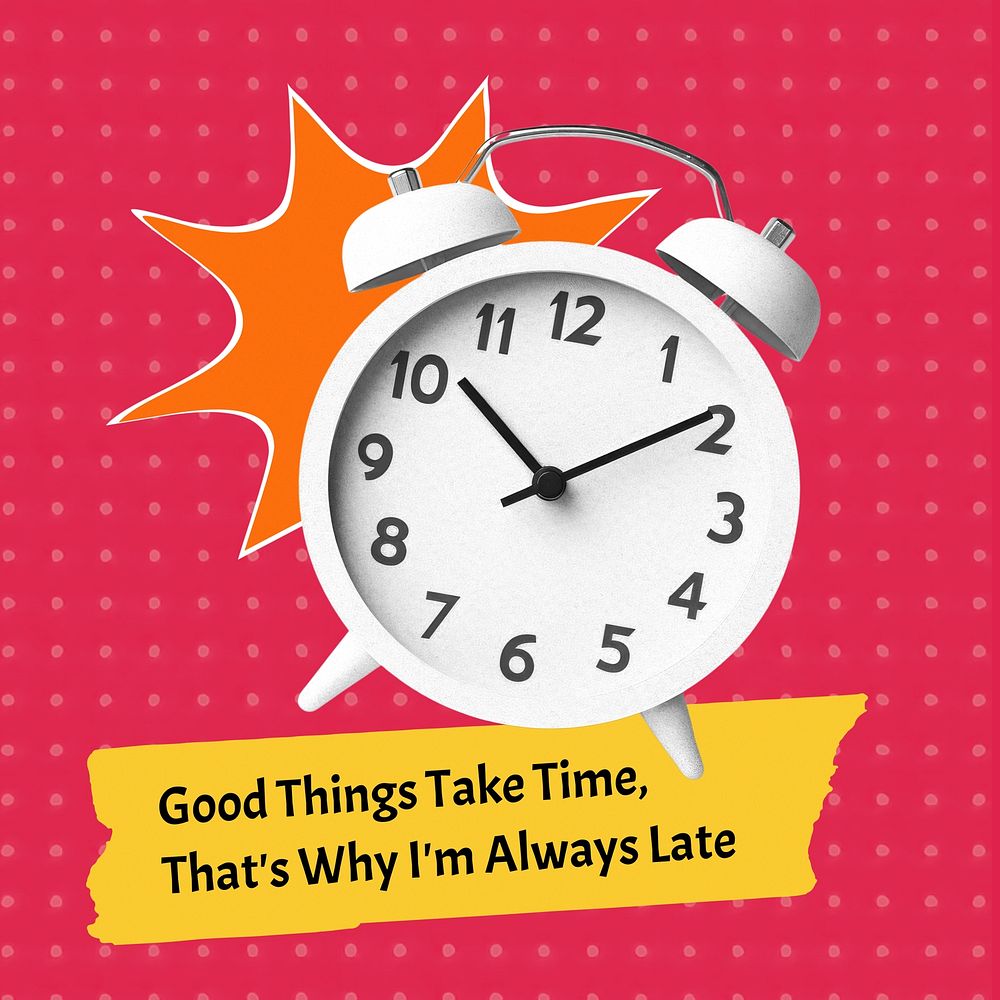 Good things take time quote Instagram post template