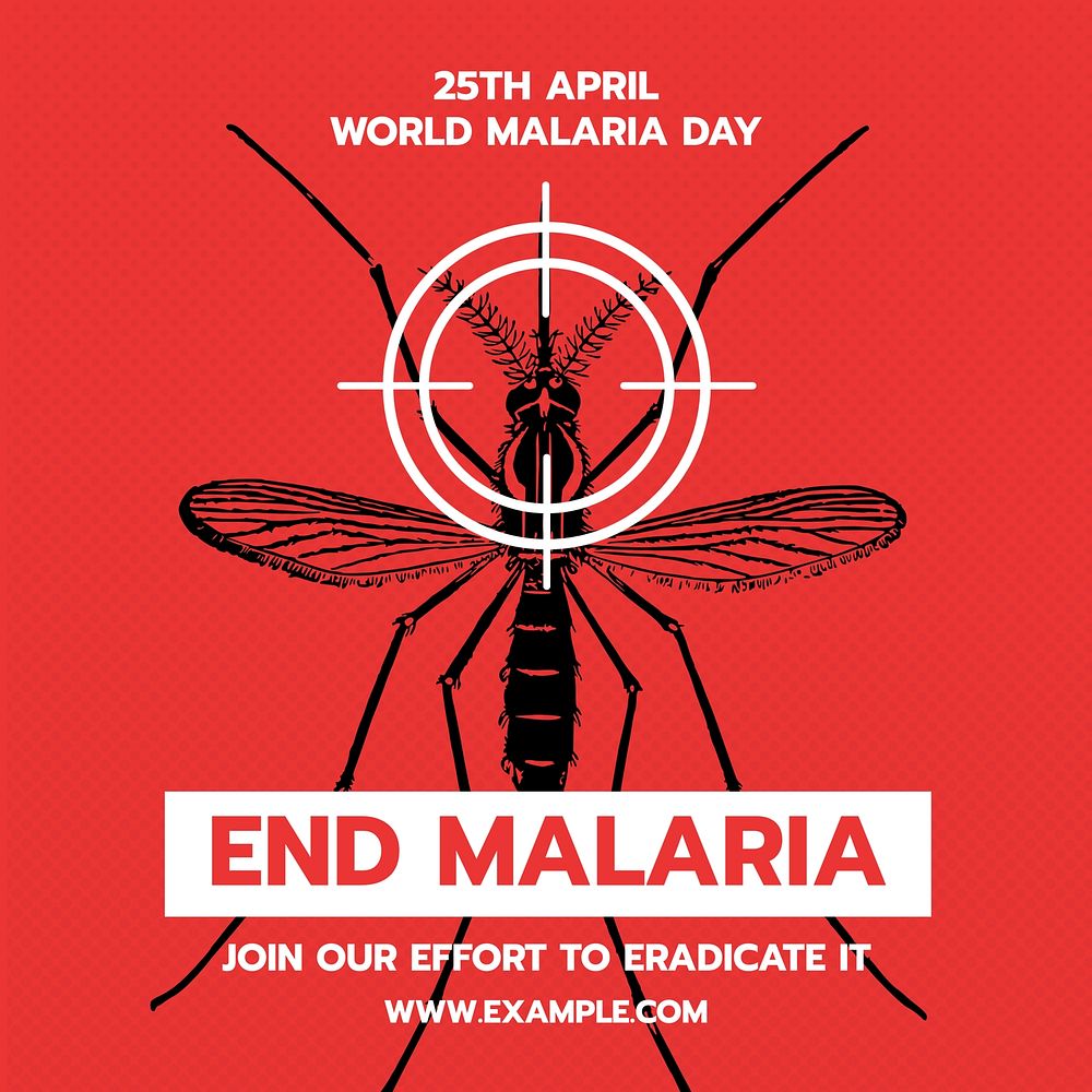 End Malaria Facebook post template