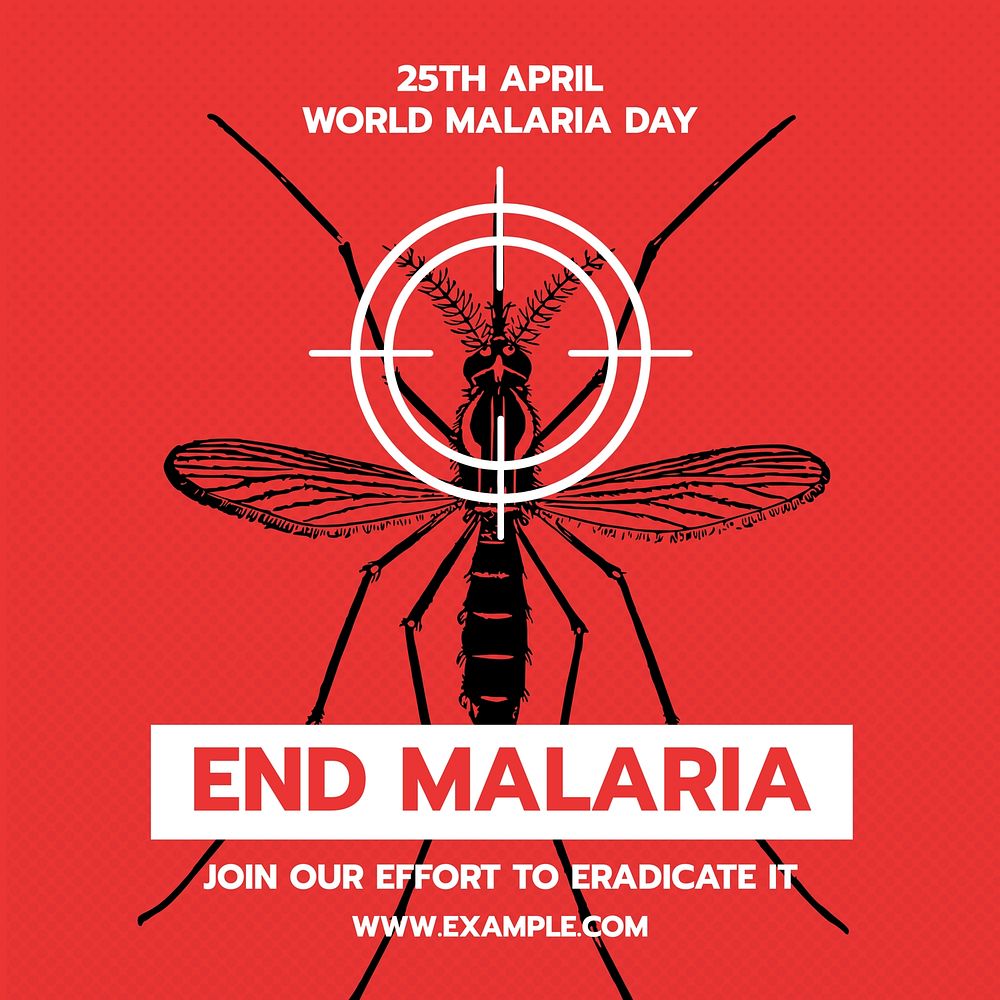 End Malaria Facebook post template | Free Photo - rawpixel