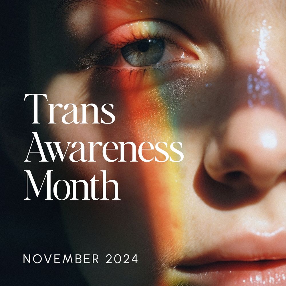 Trans awareness month Instagram post template