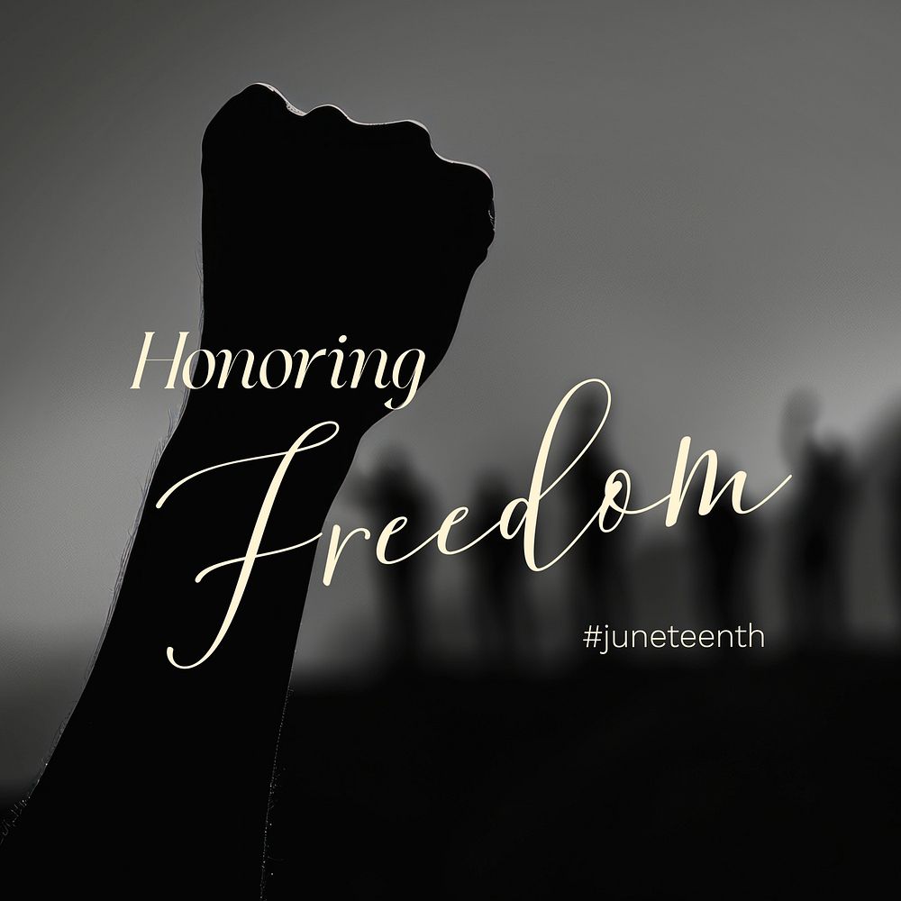 Juneteenth freedom Instagram post template