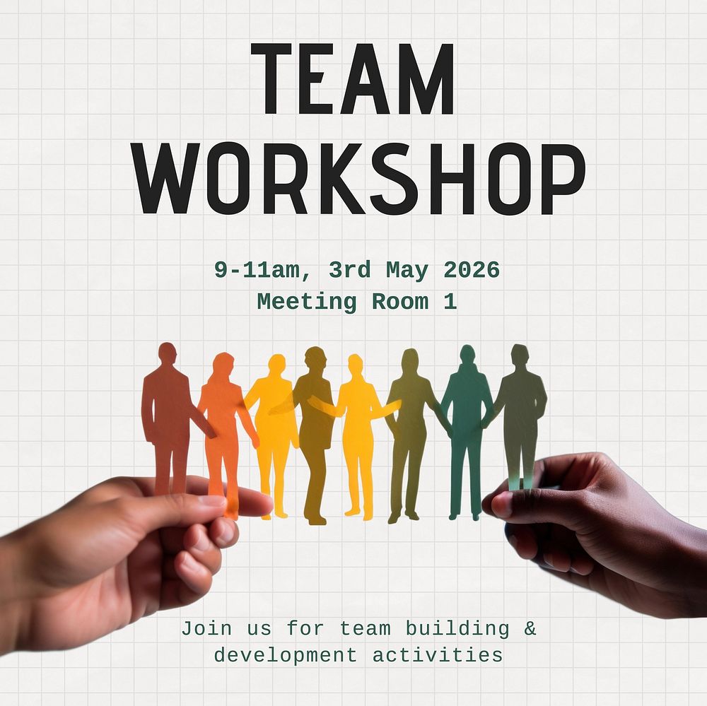 Team workshop Instagram post template