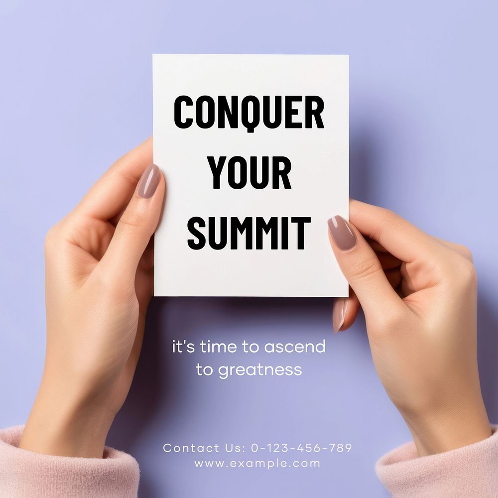 Conquer your summit Instagram post template