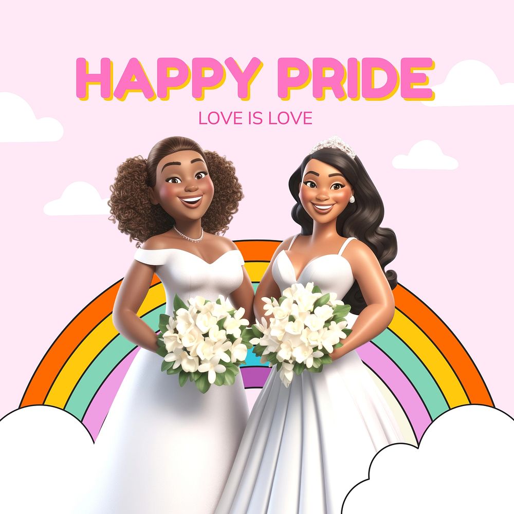 Happy pride Instagram post template