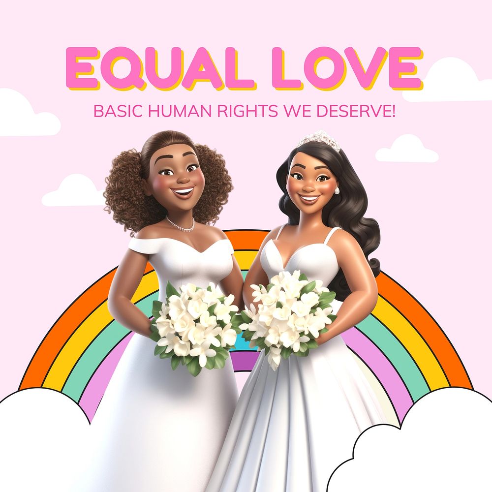 Equal love Instagram post template