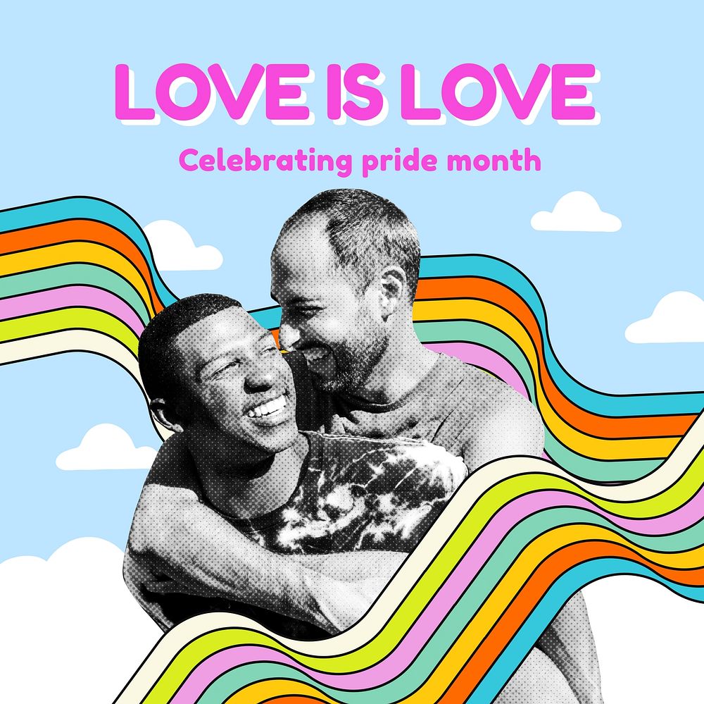 Pride month Instagram post template