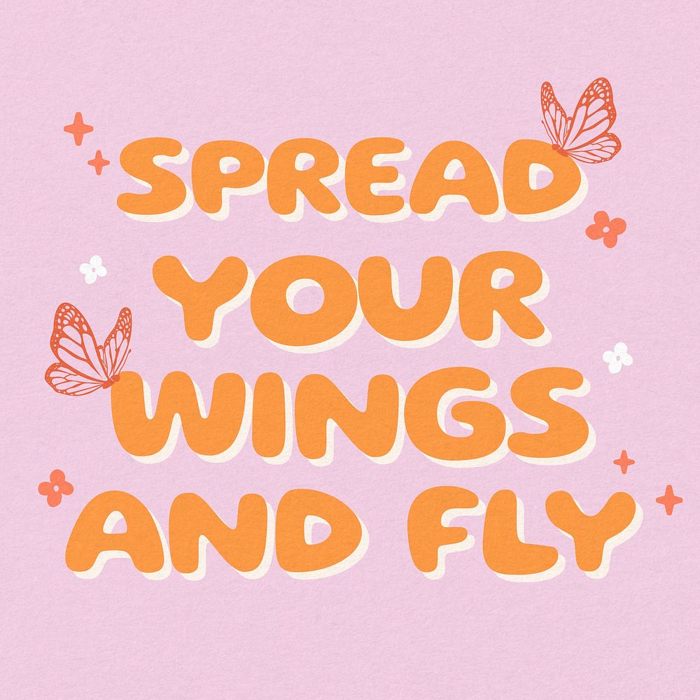 Spread your wings and fly Instagram post template
