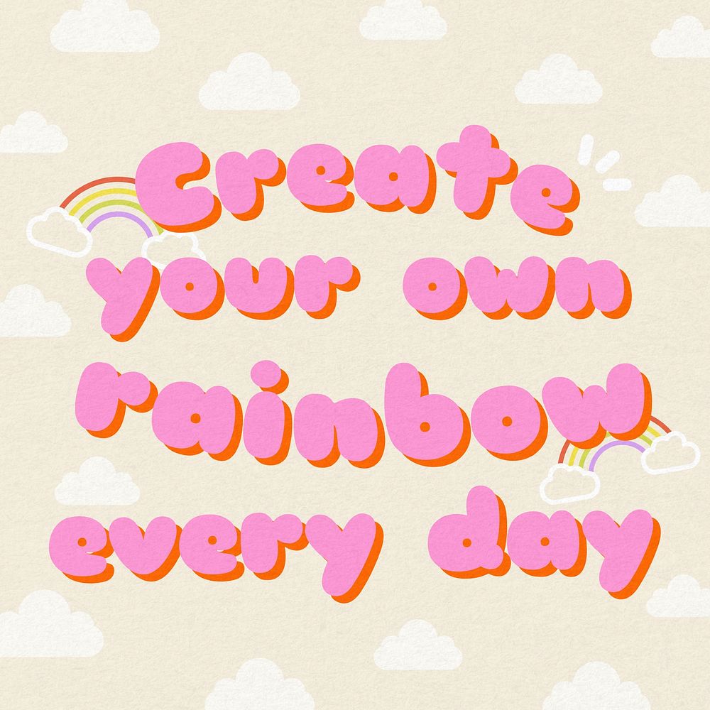 Create your own rainbow everyday Instagram post template