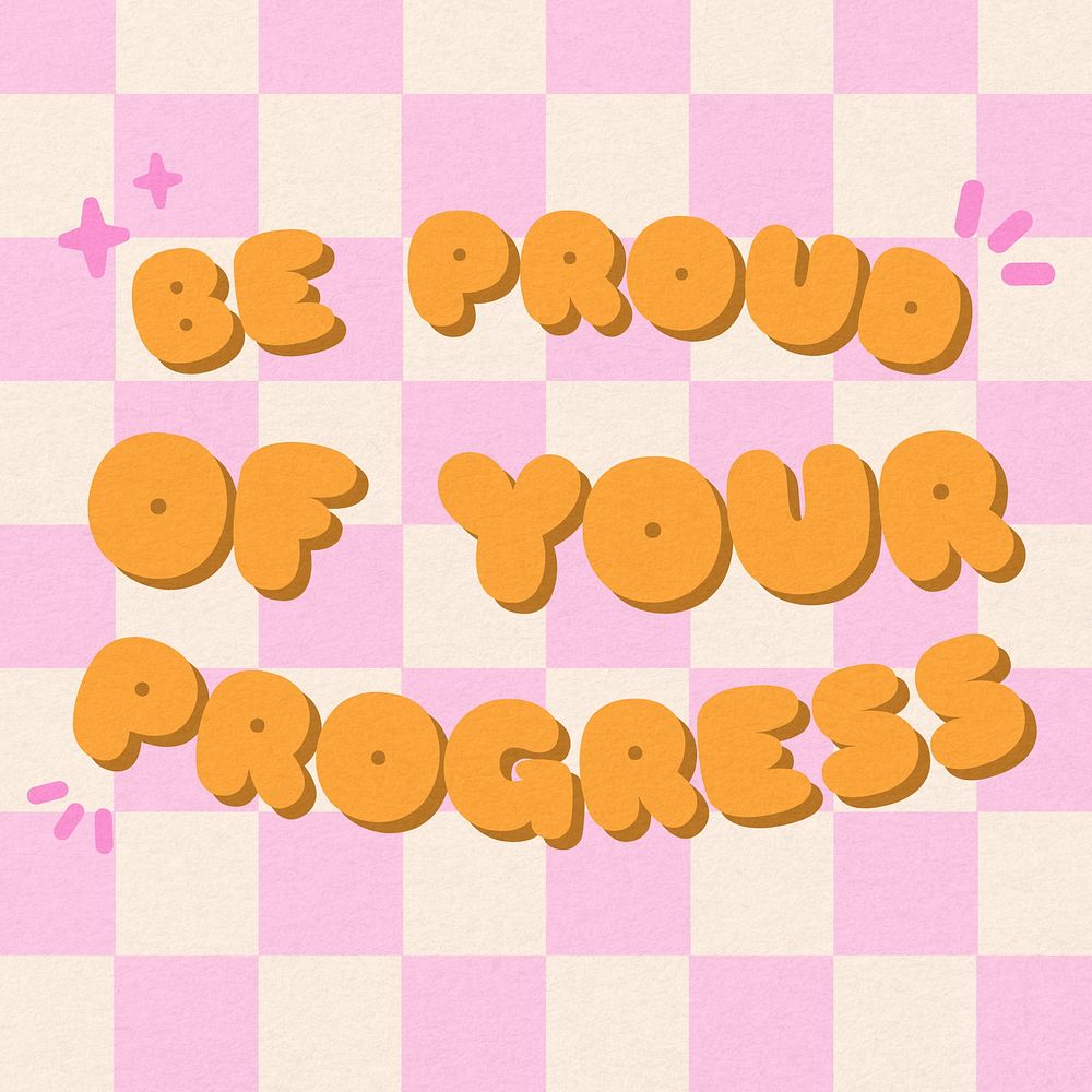 Be proud of your progress Instagram post template