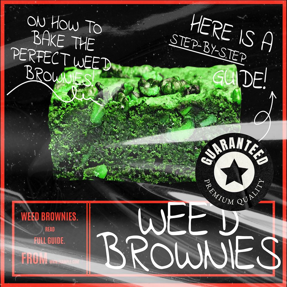 Weed brownies Instagram post template