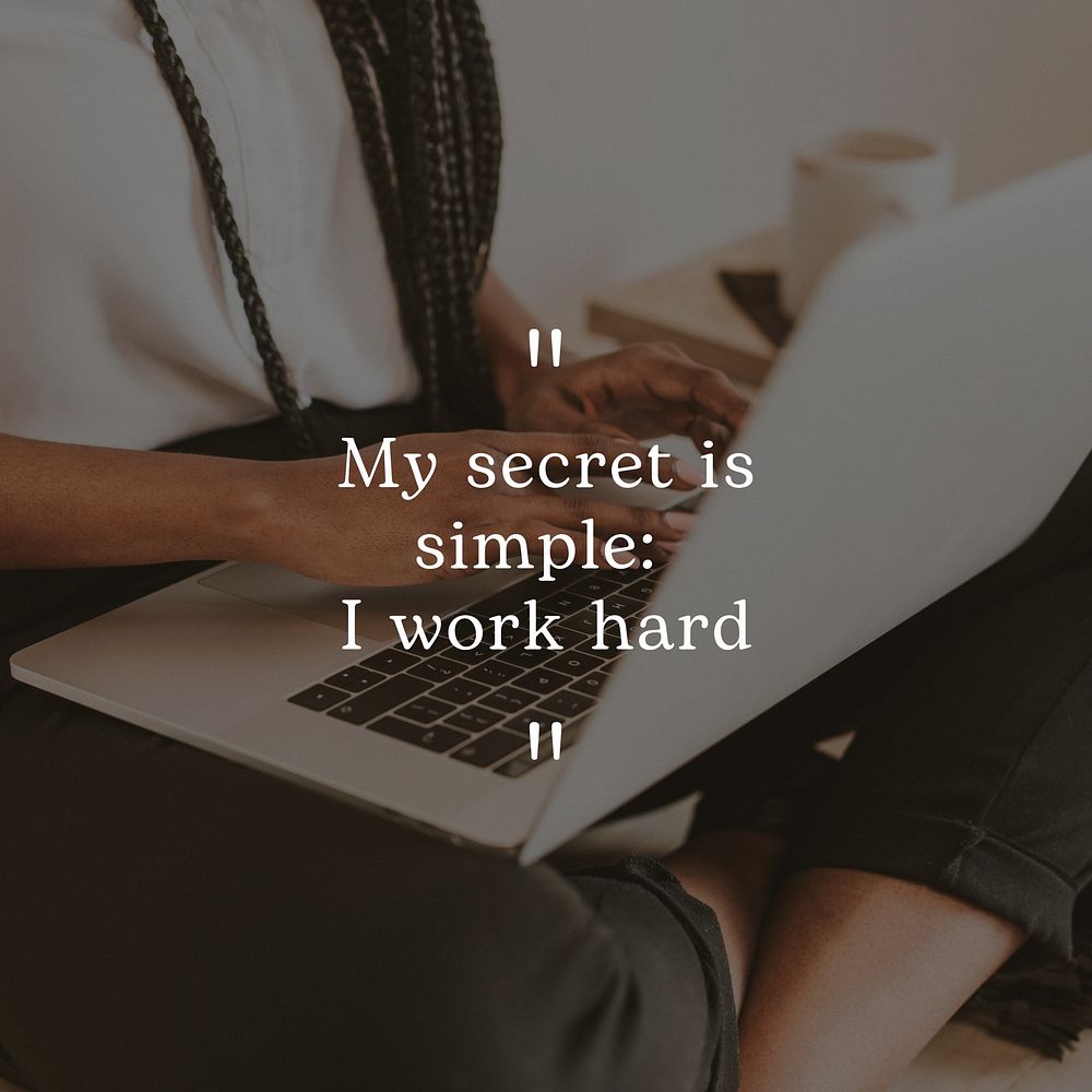 Hard work & success Instagram post template