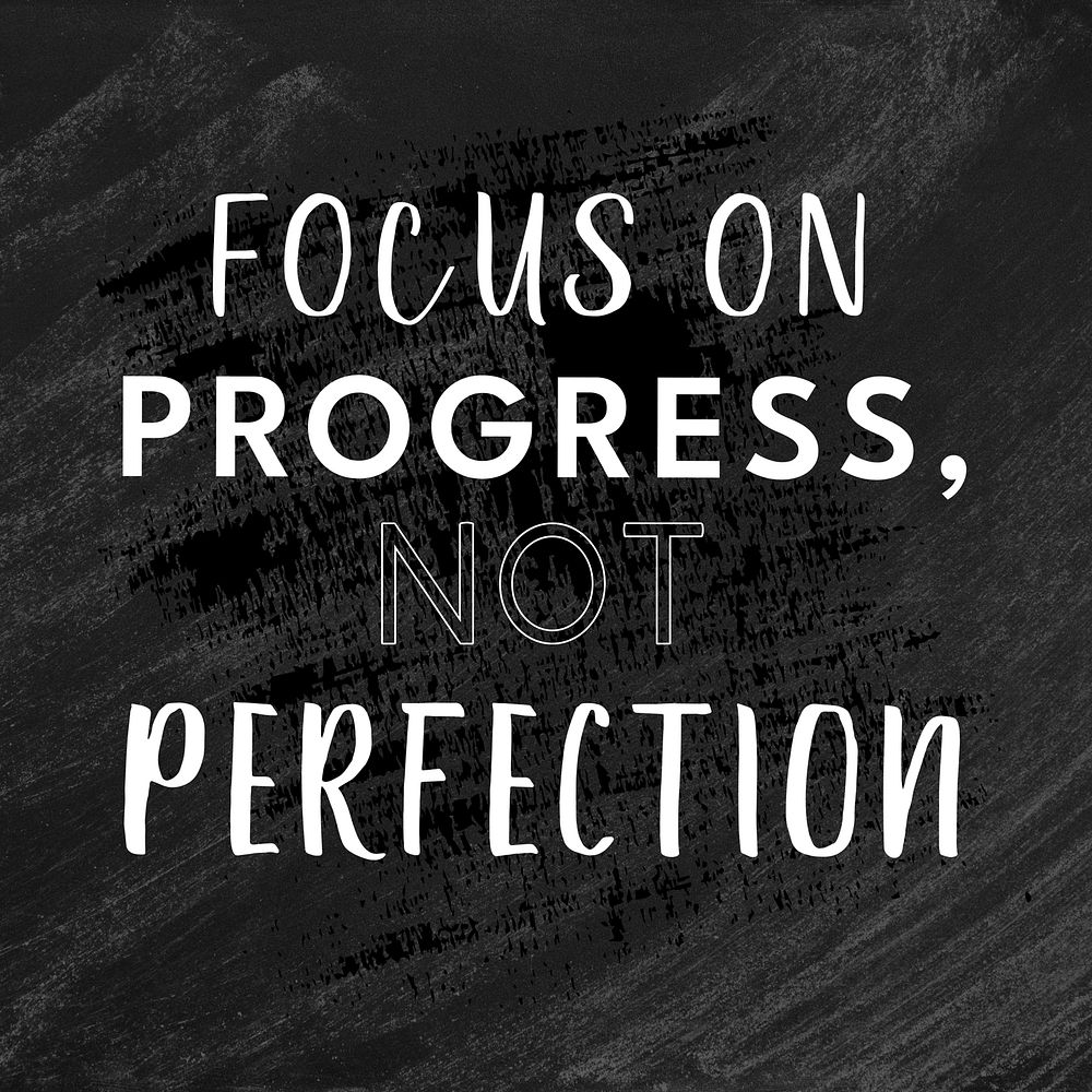 Progress not perfection Instagram post template